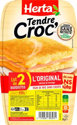 Auchan Herta tendre croc' sans croute l'original herta offre