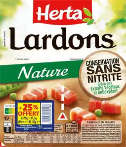 Auchan Herta lardons nature sans nitrite herta offre