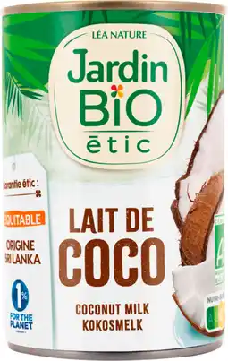 Auchan Jardin bio lait de coco bio jardin bio etic offre