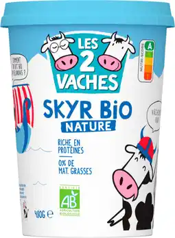Auchan Les 2 vaches skyr nature bio les 2 vaches offre