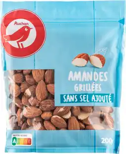 Auchan Auchan amandes grillées sans sel ajouté auchan offre