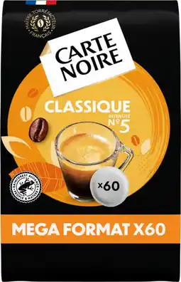 Auchan Carte noire dosettes de café classique carte noire offre