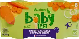 Auchan Auchan baby bio carotte semoule patate douce auchan baby bio offre