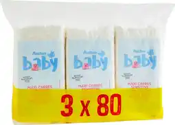 Auchan Auchan baby maxi carrés sensitive 100% coton auchan baby offre