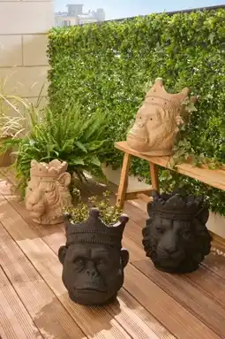 Auchan Gardenstar cache pot king lion ou gorille h.36,5/38 cm offre