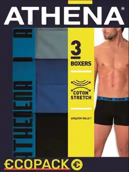 Auchan Boxers homme eco sport ou basic athena offre