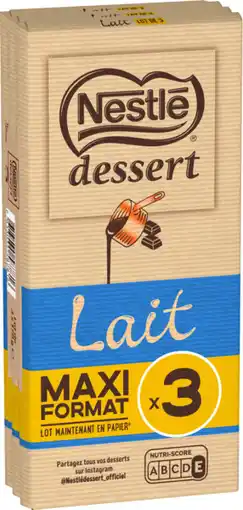 Auchan Supermarché Nestle tablettes de chocolat au lait nestlé dessert offre