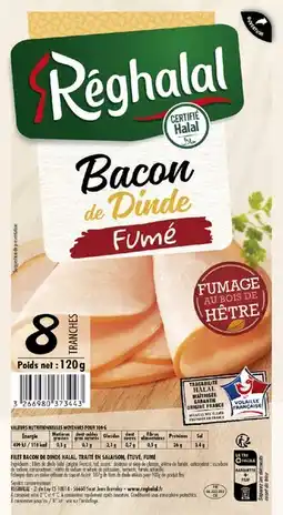 Auchan Supermarché Reghalal tranches de bacon de dinde halal rhéghalal offre