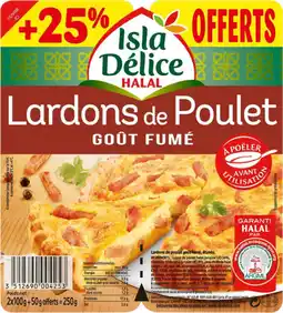 Auchan Supermarché Isla delice lardons de poulet goût fumé halal isla délice offre