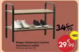 Maxi Bazar Range-chaussures 6 paires offre