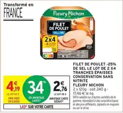 Intermarché Fleury michon - filet de poulet offre