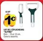 E.Leclerc Alpina - lot de 2 eplucheurs offre