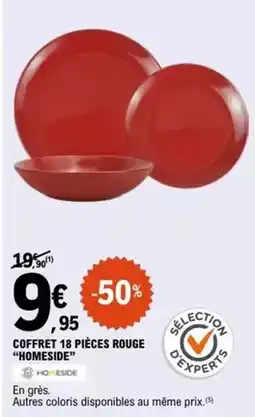 E.Leclerc Coffret 18 pièces rouge offre