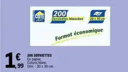 E.Leclerc Dim - 200 serviettes offre