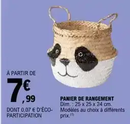 E.Leclerc Dim - panier de rangement offre