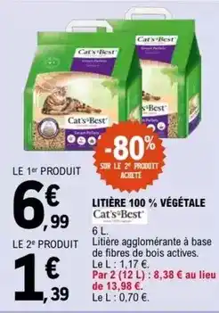 E.Leclerc Cat's best - litière 100% végétale offre