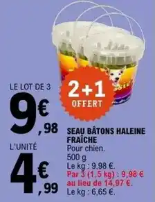 E.Leclerc Seau bâtons haleine fraîche offre