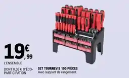 E.Leclerc Set tournevis 100 pièces offre