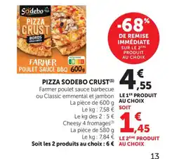 Bi1 Pizza sodebo crust offre