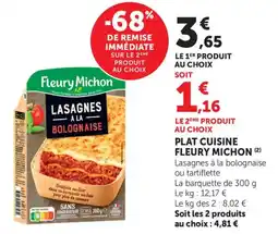 Bi1 FLEURY MICHON Plat cuisine offre
