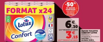 Hyper U Papier Toilette Confort Lotus offre
