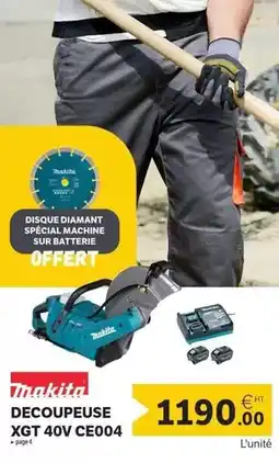 DomPro Makita - decoupeuse xgt 40v ce004 offre