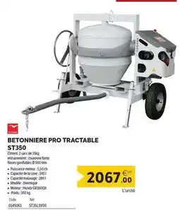 DomPro Altrad - betonniere pro tractable st350 offre