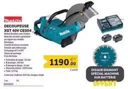 DomPro Makita - decoupeuse xgt 40v ce004 offre