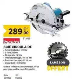 DomPro Makita - scie circulaire offre