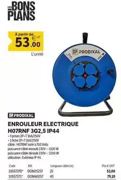 DomPro Hp - enrouleur electrique 3g2,5 ip44 offre