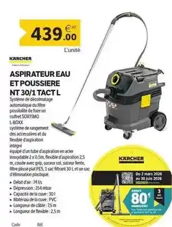 DomPro Kärcher - aspirateur eau et poussiere nt 30/1 tact offre