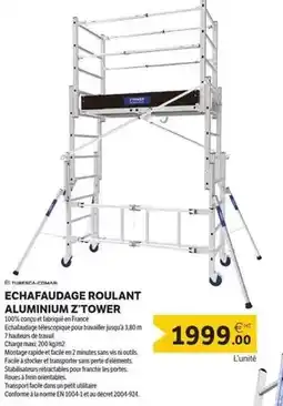 DomPro Facile - echafaudage roulant aluminium z'tower offre