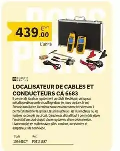 DomPro Complet - localiseur de cables et conducteurs ca 6683 offre