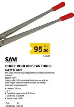 DomPro Tous - coupe boulon bras forge samtitan offre