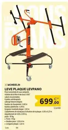 DomPro Mondelin - leve plaque levpano offre