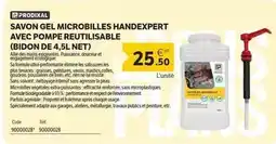 DomPro Savon gel microbilles handexpert avec pompe reutilisable offre