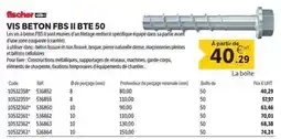 DomPro Fischer - vis beton fbs ii bte 50 offre