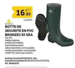 DomPro Deltaplus - botte de securite en pvc bronze2 s5 sra offre