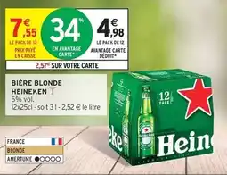 Intermarché Heineken - bière blonde offre