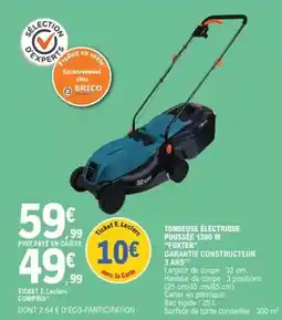 E.Leclerc Foxter - tondeuse électrique pousse 1300 offre