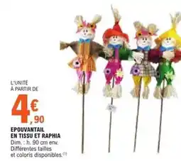 E.Leclerc Dim - epouvantail en tissu et raphia offre