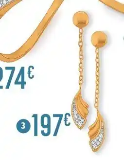 E.Leclerc Bijoux Boucles diamants 0,04 ct, or jaune et rhodié offre