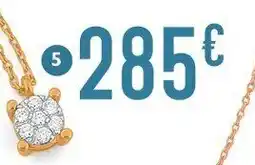 E.Leclerc Bijoux Collier diamants 0,07 ct, 42 cm, or jaune et rhodié offre