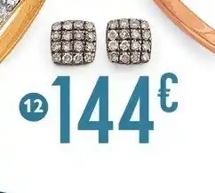 E.Leclerc Bijoux Boucles diamants bruns 0,12 ct, or jaune et rhodié offre