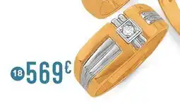 E.Leclerc Bijoux Bague diamant 0,05 ct, taille 60, or jaune et rhodié offre