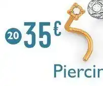 E.Leclerc Bijoux Piercing de nez diamant 0,01 ct, or jaune offre