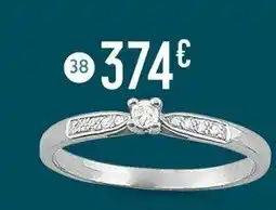 E.Leclerc Bijoux Bague diamants 0,09 ct, taille 54, or gris offre
