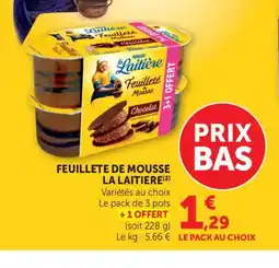 Bi1 LA LAITIERE Feuillete de mousse offre