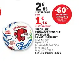 Bi1 LA VACHE QUI RIT Specialite fromagere fondue pasteurise offre
