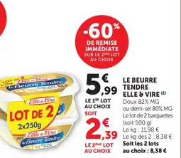 Bi1 ELLE & VIRE Le beurre tendre offre